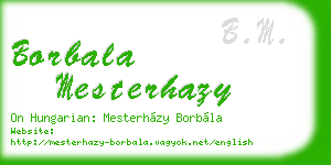 borbala mesterhazy business card