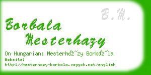 borbala mesterhazy business card
